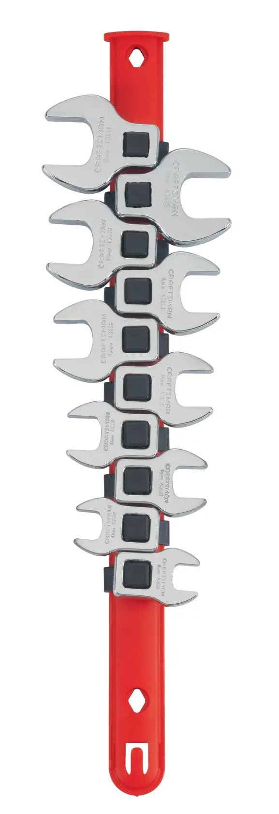 Craftsman open end crowfoot wrench set CMMT12079 white background beauty shot top view